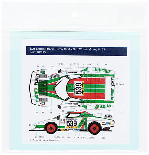 Decal Pool DP193 1/24 Lancia Stratos Turbo Alitalia Gr.5 Giro D' Italia '77