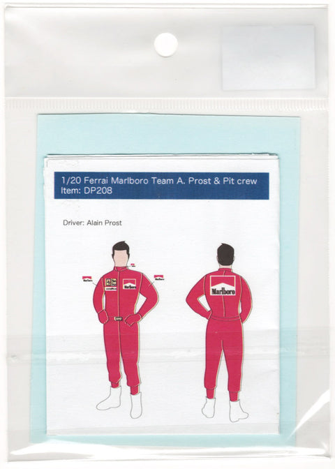 Decal Pool DP208 1/20 Ferrari F189 (640~643) A. Prost & Pit crew