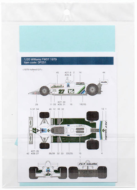 Decal Pool DP251 1/20 Williams FW07 1979