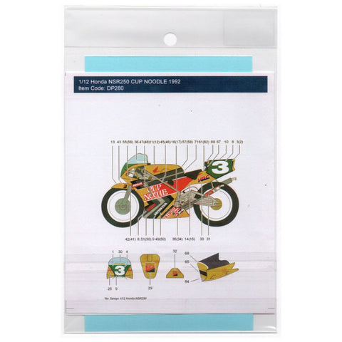 Decal Pool DP280 1/12 Honda NSR250 CupNoodle 1992 (decal only)