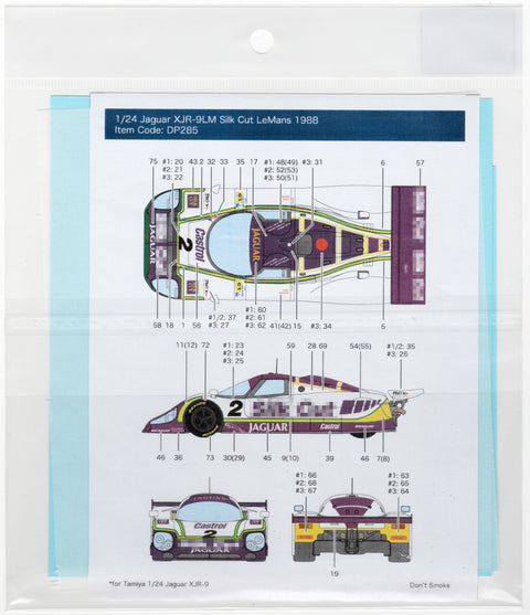 Decal Pool DP285 1/24 Jaguar XJR-9LM Silk Cut LeMans 1989 for Tamiya
