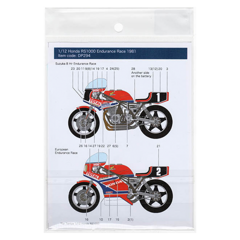 Decal Pool DP294 1/12 Honda RS1000 Endurance Race 1981