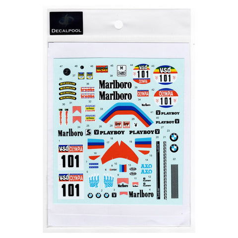 Decal Pool DP321 1/12 BMW R80 GS Malboro W/ Paris Dakar Rider 1985