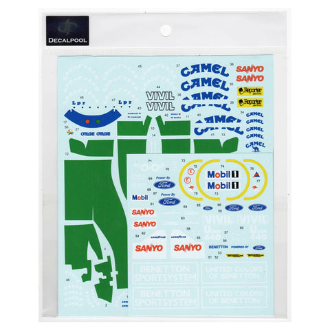 Decal Pool DP325 1/20 Benetton Ford B192 Camel 1992 Full Decal