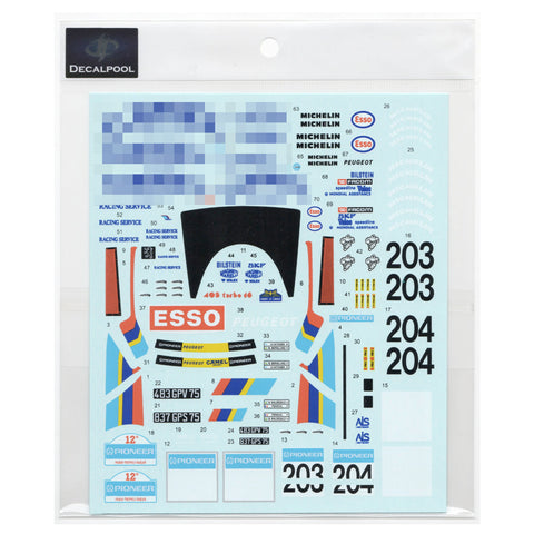 Decal Pool DP330 1/24 Peugeot 405T 16GR Camel Paris-Dakar Rally Winner 1990