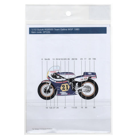 Decal Pool DP335 1/12 Suzuki RGB500 Team Gallina 1982