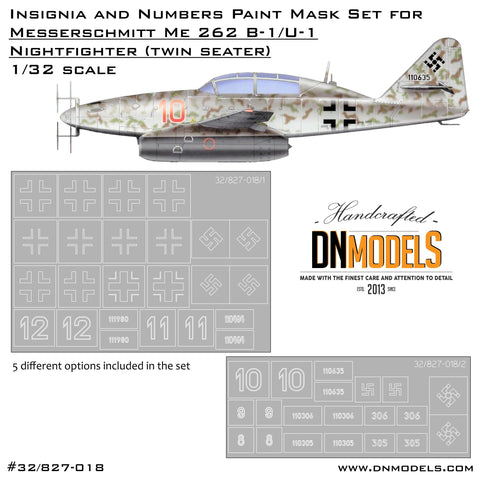 DN Models 32/827-018 1/32 Me-262 B-1a/U1 Insignia 1/32