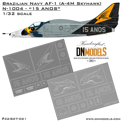 DN Models 32/827-021 1/32 Brazzilian AF-1/A-4M Skyhawk "15 ANOS" 1/35