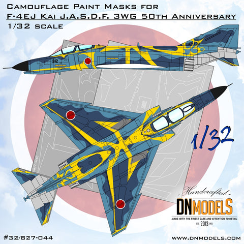 DN Models 32/827-044 1/32 F-4EJ Kai J.A.S.D.F. 3WG 50th Anniversary Paint Mask Set 1/32