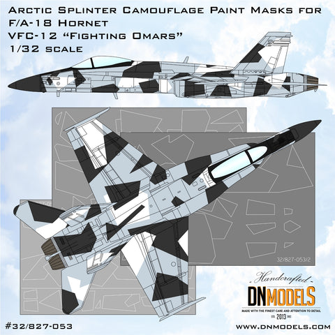 DN Models 32/827-053 1/32 F/A-18 Hornet VFC-12 “Fighting Omars” Arctic Splinter Camo 1/32
