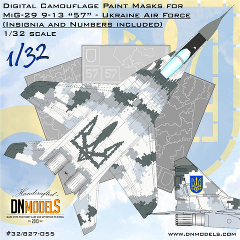 DN Models 32/827-055 1/32 Digital MiG-29 9-13 Ukraine Air Force 1/32