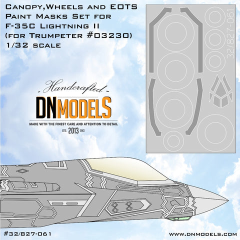DN Models 32/827-061 1/32 F-35C Canopy and Wheels (for Trumpeter 03230) 1/32