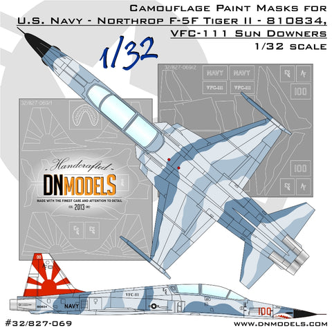 DN Models 32/827-069 1/32 F-5F Tiger II - 810834, VFC-111 Sun Downers, NAS Key West, Florida, US 1/32