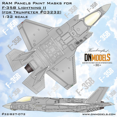 DN Models 32/827-072 1/32 F-35B RAM Panels (for Trumpeter 03232) 1/32
