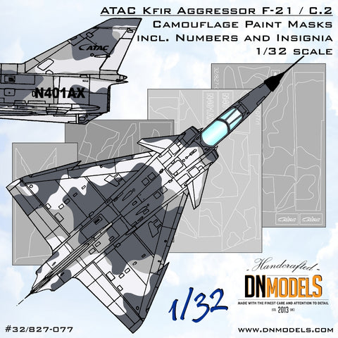 DN Models 32/827-077 1/32 ATAC F-21 Kfir C2 Aggressor Camo 1/32