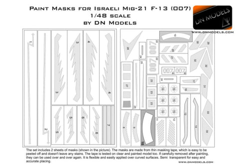 DN Models 48-827-005 1/48 IAF MiG-21 (Camo + markings)