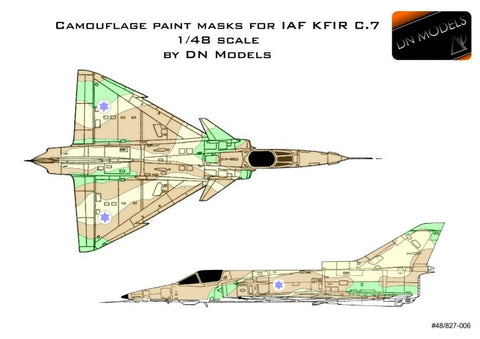 DN Models 48-827-006 1/48 IAF Kfir C7 (Camo masks)