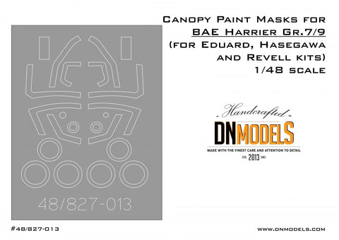 DN Models 48-827-013 1/48 Harrier Gr.7/9 Canopy (for Eduard, Hasegawa and Revell kits)