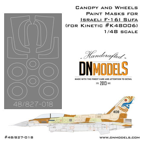 DN Models 48-827-018 1/48 F-16I Sufa Canopy + Wheels (Kinetic)