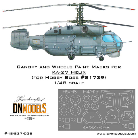 DN Models 48-827-028 1/48 Ka-27 Canopy