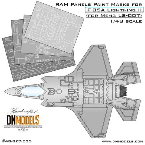 DN Models 48-827-035 1/48 F-35A RAM Panels (Meng LS-007)