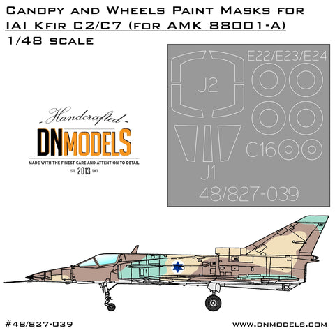 DN Models 48-827-039 1/48 IAF Kfir C2 C7 Canopy (AMK 88001-A)