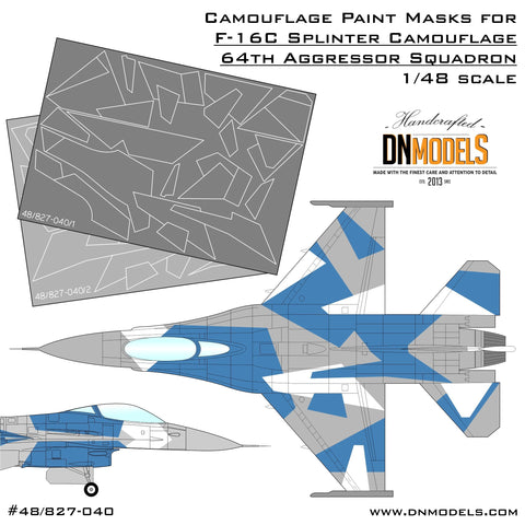 DN Models 48-827-040 1/48 F-16C Blue Spliter Aggressor Camo