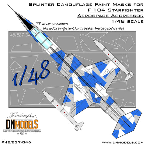 DN Models 48-827-046 1/48 F-104 Starfighter Aerospace Aggressor Camo