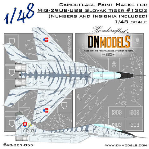 DN Models 48-827-055 1/48 Mig-29UB Tiger Camo