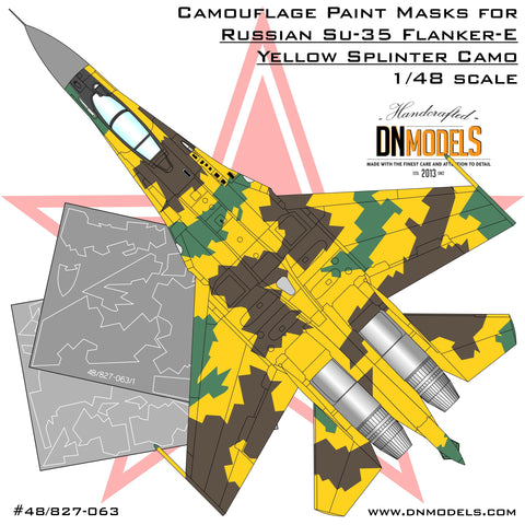 DN Models 48-827-063 1/48 Su-35 Russian Yellow Splinter Camo