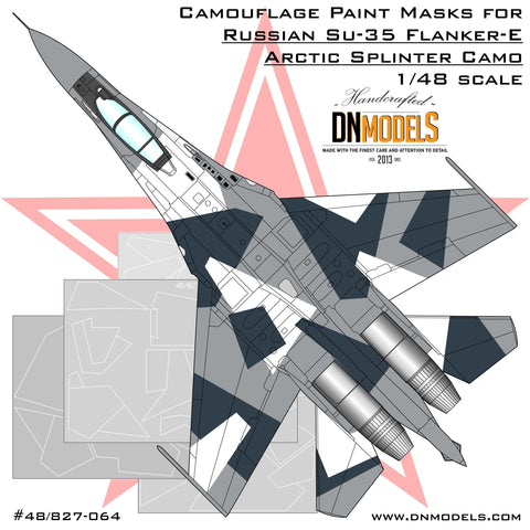 DN Models 48-827-064 1/48 Su-35 Russian Arctic Splinter Camo