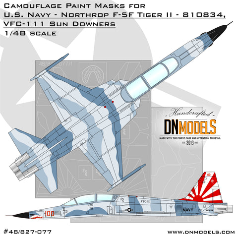 DN Models 48-827-077 1/48 F-5F Tiger II - 810834, VFC-111 Sun Downers, NAS Key West, Florida, US