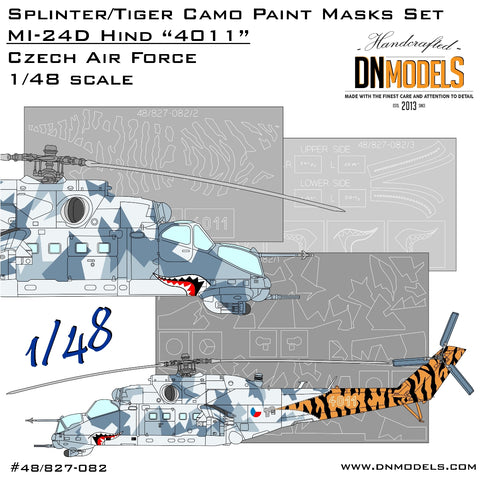 DN Models 48-827-082 1/48 MI-24D Hind Czech Splinter / Tiger Camo "4011"