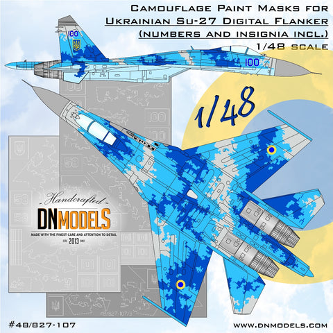 DN Models 48-827-107 1/48 Su-27 Flanker Digital Camo