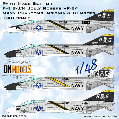 DN Models 48-827-123 1/48 F-4 Jolly Rogers VF-84 NAVY Phantoms