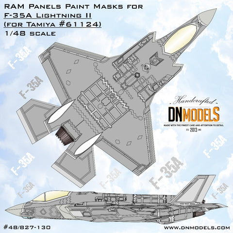 DN Models 48-827-130 1/48 F-35A RAM Panels (Tamiya 61124)