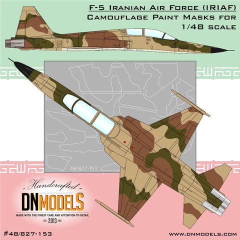 DN Models 48-827-153 1/48 F-5 Iranian Air Force /IRIAF/ Camouflage Paint Masks