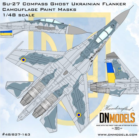 DN Models 48-827-163 1/48 Su-27 Compass Camo Paint Masks set
