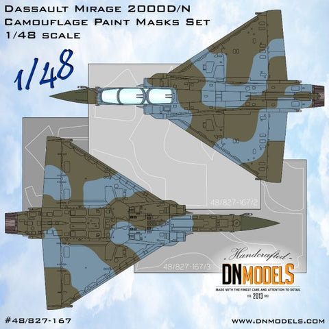 DN Models 48-827-167 1/48 Mirage 2000D/N Camouflage Paint Mask set