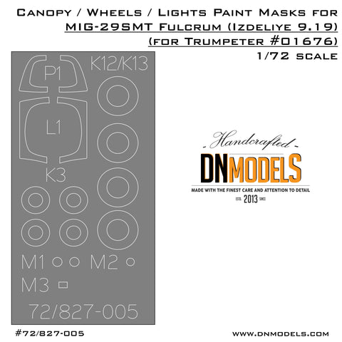 DN Models 72-827-005 1/72 MIG-29SMT Canopy (Trumpeter 01676)