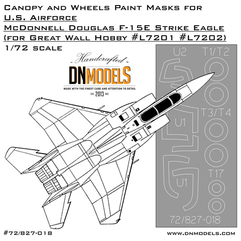 DN Models 72-827-018 1/72 F-15E Canopy and Wheels (GWH L7201)
