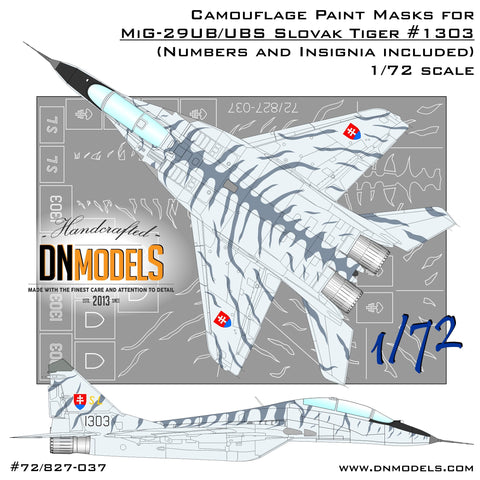 DN Models 72-827-037 1/72 Mig-29UB Tiger Camo