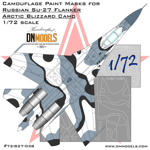 DN Models 72-827-038 1/72 Su-27 Flanker Arctic Blizzard Camo