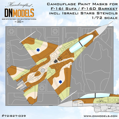 DN Models 72-827-039 1/72 F-16I Sufa/F-16D Barkeet Camo Scheme