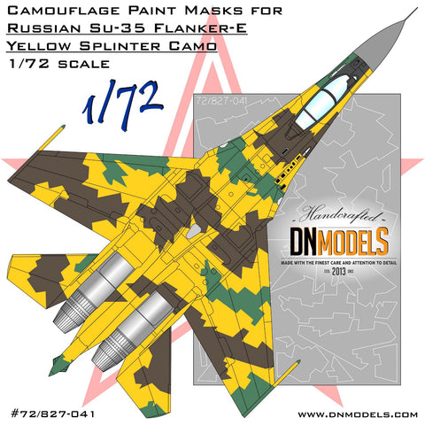 DN Models 72-827-041 1/72 Su-35 Russian Yellow Splinter Camo