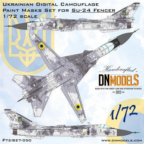 DN Models 72-827-050 1/72 Su-24 Fencer Ukrainian Digital Camo "20"