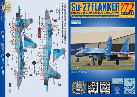 DXM 01-7239 1/72 Ukrainian Air Force Su-27 Flanker digital camouflage