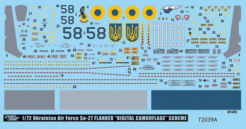 DXM 01-7239 1/72 Ukrainian Air Force Su-27 Flanker digital camouflage