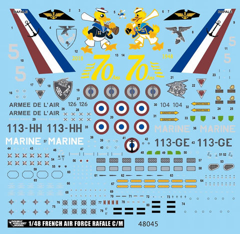 DXM 11-4149 1/48 French Air and Space Force / French Naval Aviation Rafale C/M (For Revell, Academy, and HobbyBoss)