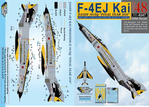 DXM 11-4247 1/48 JASDF F-4EJ Kai 301SQ "Final Year 2020" (For Hasegawa and Zoukei-Mura)